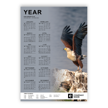 Wall Calendar SA Birds Fish Eagle