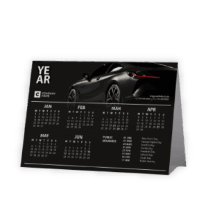 Tent or A-Frame Calendar Sports Cars Black
