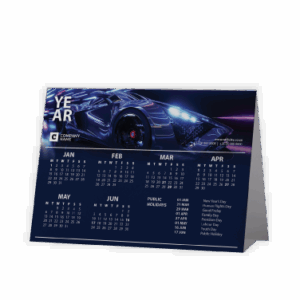 Tent or A-Frame Calendar Sports Cars Blue