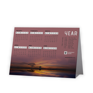 Tent or A-Frame Calendar SA Sunsets African Sky