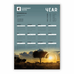 Wall Calendar SA Sunsets Bush