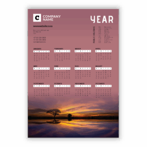 Wall Calendar SA Sunsets African Sky