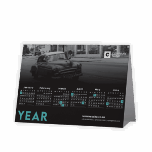 Tent or A-Frame Calendar Black and White Car Template