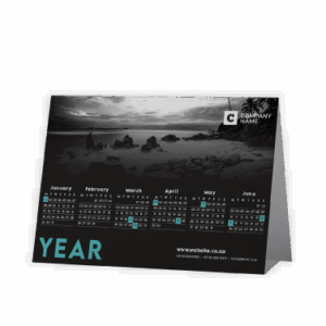 Tent or A-Frame Calendar Black and White Nature