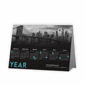 Tent or A-Frame Calendar Black and White City