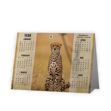 Tent or A-Frame Calendar SA Wildlife Cheetah