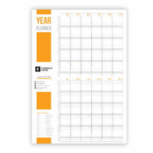 Year Planner Corporate Yellow Portrait