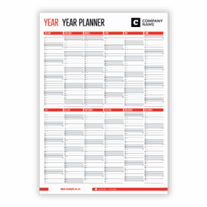 Year Planner Business Red Portrait