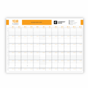 Year Planner Corporate Yellow Landscape
