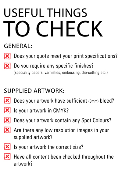 Design for Print | Checklist