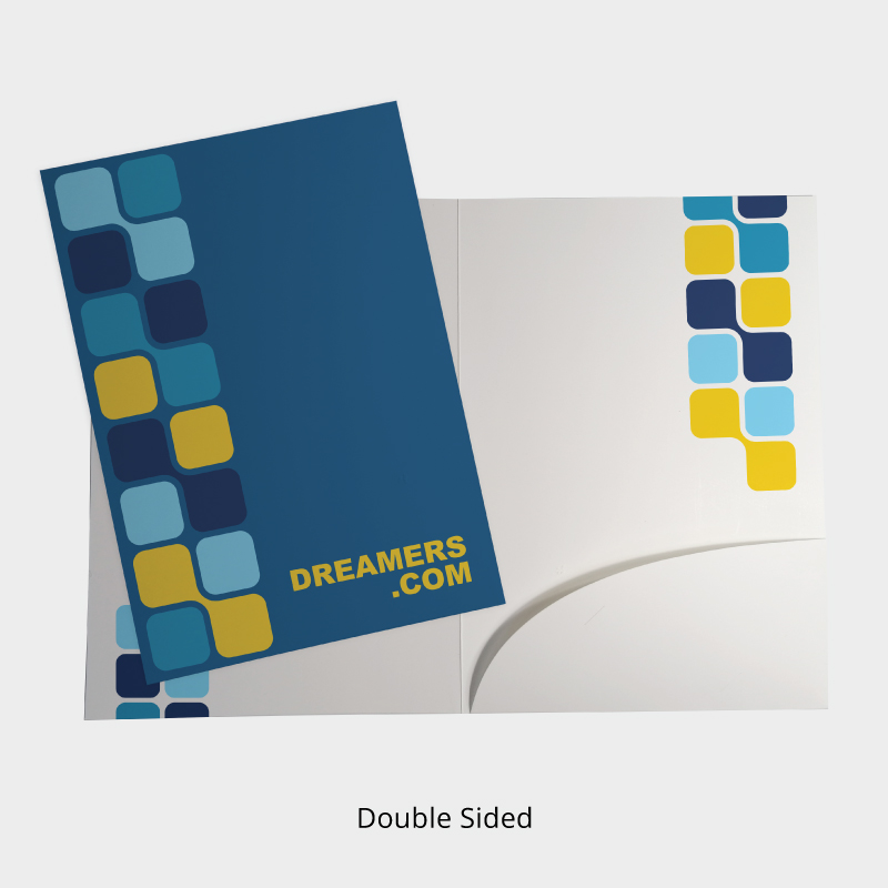 Digital Printed Presentation Folder with unprinted pocket attached - Image 3